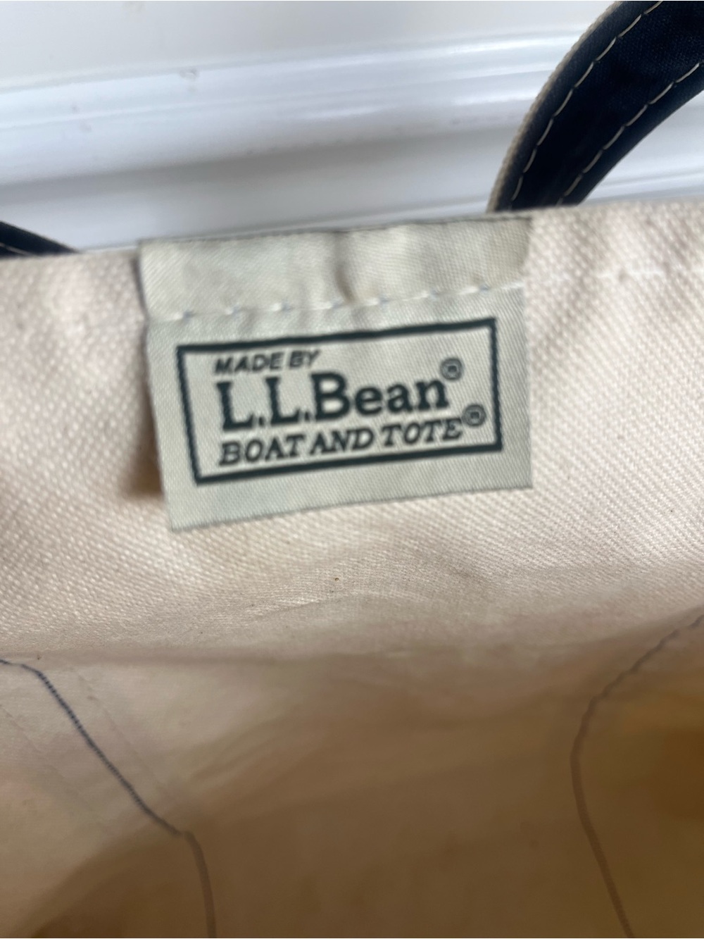 Vintage L.L. Bean Boat and Tote Canvas Bag Large Navy Blue Classic - Picture 2 of 12